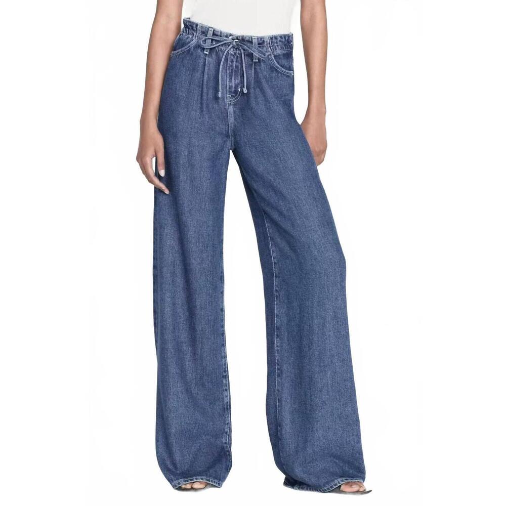 NEW FRAME women's superdrape drawstring jeans in … - image 1